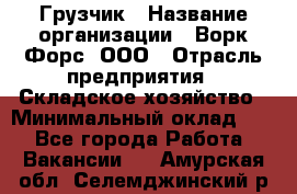 Грузчик › Название организации ­ Ворк Форс, ООО › Отрасль предприятия ­ Складское хозяйство › Минимальный оклад ­ 1 - Все города Работа » Вакансии   . Амурская обл.,Селемджинский р-н